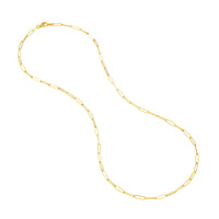 Load image into Gallery viewer, Solid 14K Gold 2.6mm Designer Long Link Chain Necklace
