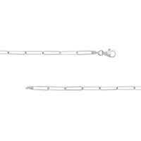 Load image into Gallery viewer, Solid 14K Gold 3.6mm Paper Clip Chain Necklace with Pear Lock
