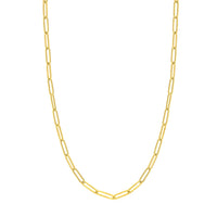 Load image into Gallery viewer, Solid 14K Yellow Gold 5.10mm Designer Long Link Chain Necklace
