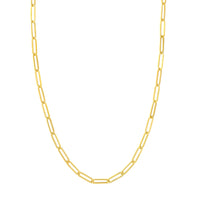 Load image into Gallery viewer, 14K Gold 5.10mm Paper Clip Chain Necklace
