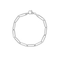 Load image into Gallery viewer, Solid 14K Gold 5.10mm Paper Clip Chain Bracelet
