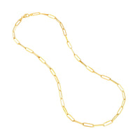 Load image into Gallery viewer, 14K Gold 5.10mm Paper Clip Chain Necklace
