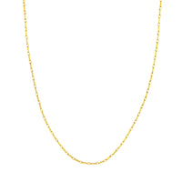 Load image into Gallery viewer, 14K Yellow Gold 1.85 mm Handmade Flat Link Chain Necklace
