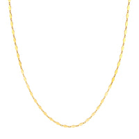 Load image into Gallery viewer, 14K Yellow Gold Diamond Shaped Flat Link Chain Necklace with Lobster Lock
