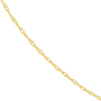 Load image into Gallery viewer, 14K Yellow Gold ,Rose Gold and White Gold 0.6mm Pendant Rope Chain Thin and Dainty Necklace with Spring Ring
