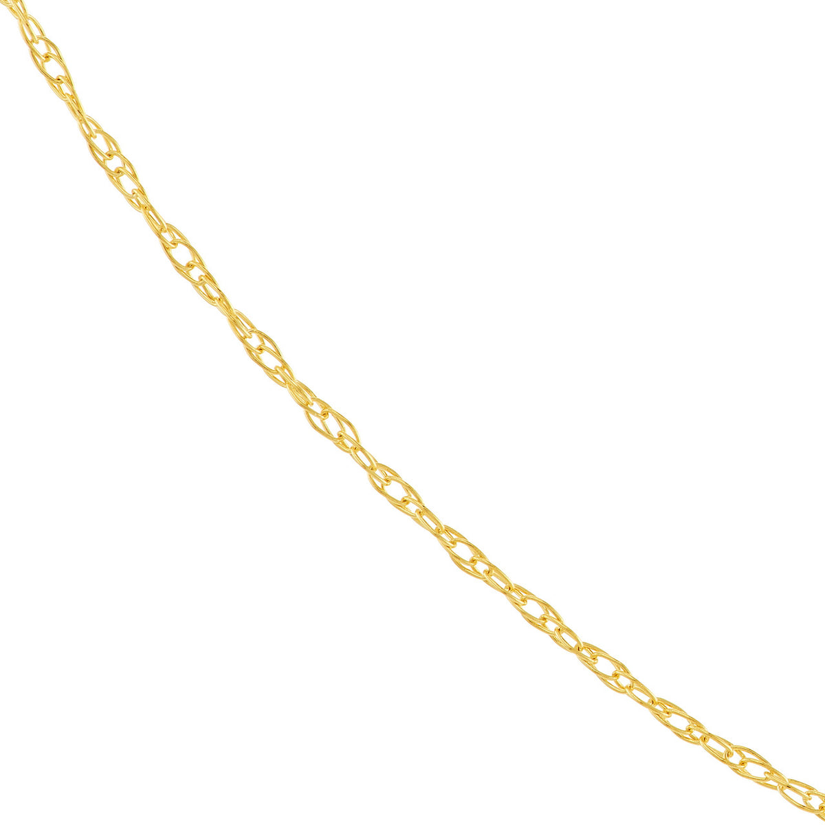 14K Yellow Gold ,Rose Gold and White Gold 0.6mm Pendant Rope Chain Thin and Dainty Necklace with Spring Ring