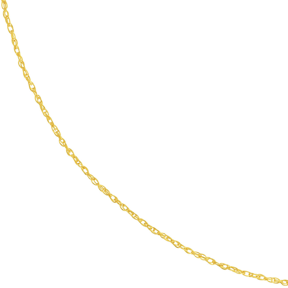 14K Yellow Gold and White Gold 0.80mm Pendant Rope Chain Necklace with Spring Ring
