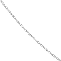 Load image into Gallery viewer, 14K Yellow Gold or White Gold 1.2mm Pendant Rope Chain Necklace with Lobster Lock
