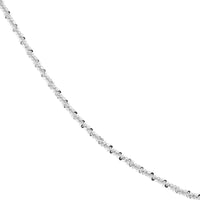 Load image into Gallery viewer, 14K Yellow Gold or White Gold 1.45mm Sparkle Chain Necklace with Lobster Lock
