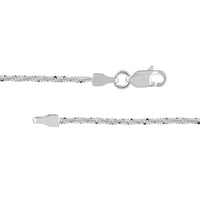Load image into Gallery viewer, 14K Yellow Gold or White Gold 1.45mm Sparkle Chain Necklace with Lobster Lock
