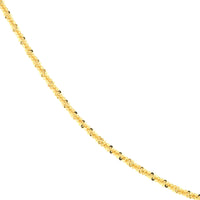 Load image into Gallery viewer, 14K Yellow Gold or White Gold 1.45mm Sparkle Chain Necklace with Lobster Lock
