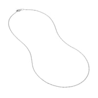 Load image into Gallery viewer, 14K Yellow Gold or White Gold 1.2mm D/C Bead and Barrel Chain Necklace with Lobster Lock
