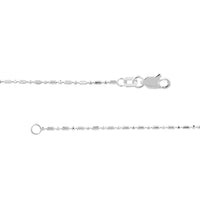 Load image into Gallery viewer, 14K Yellow Gold or White Gold 1.2mm D/C Bead and Barrel Chain Necklace with Lobster Lock
