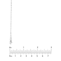 Load image into Gallery viewer, 14K Yellow Gold or White Gold 1.2mm D/C Bead and Barrel Chain Necklace with Lobster Lock
