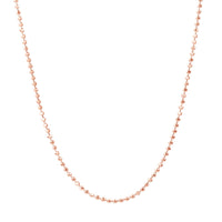Load image into Gallery viewer, 14K Yellow Gold, White Gold and Rose Gold 1.15mm D/C Bead Chain Necklace with Lobster Lock

