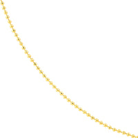 Load image into Gallery viewer, 14K Yellow Gold and White Gold 0.78mm D/C Bead Chain Necklace with Spring Ring
