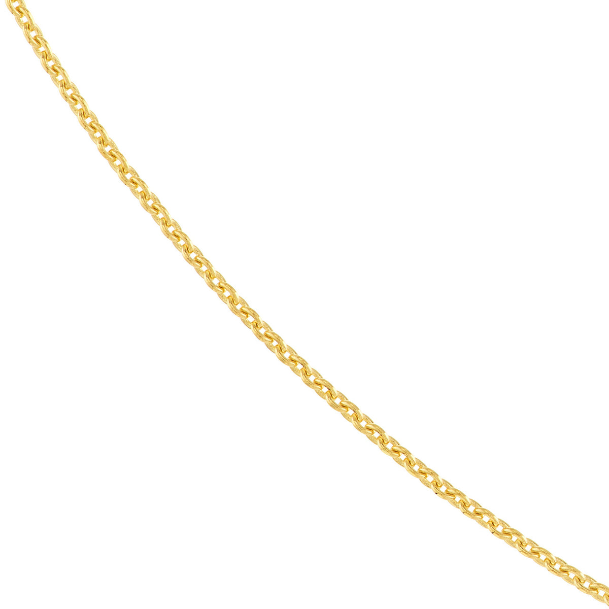 14K Yellow Gold and White Gold 0.7mm Cable Chain Necklace with Spring Ring