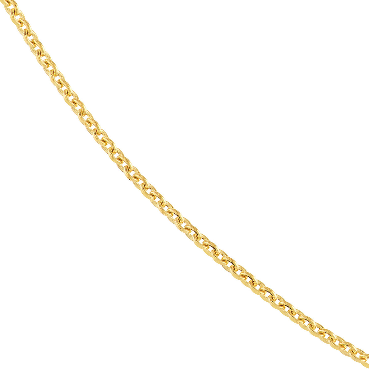 14K Yellow Gold and White Gold 0.9mm Cable Chain Necklace with Spring Ring