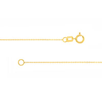 Load image into Gallery viewer, 14K Yellow Gold and White Gold 0.65mm Diamond Cut Cable Chain Necklaces with Spring Ring

