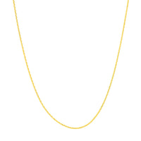 Load image into Gallery viewer, 14K Yellow Gold and White Gold 0.65mm Diamond Cut Cable Chain Necklaces with Spring Ring
