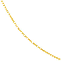 Load image into Gallery viewer, 14K Yellow Gold and White Gold 0.65mm Diamond Cut Cable Chain Necklaces with Spring Ring
