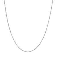 Load image into Gallery viewer, 14K Yellow Gold Or White Gold 0.8mm D/C Cable Chain Necklace with Spring Ring
