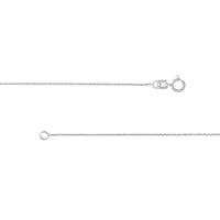 Load image into Gallery viewer, 14K Yellow Gold Or White Gold 0.8mm D/C Cable Chain Necklace with Spring Ring
