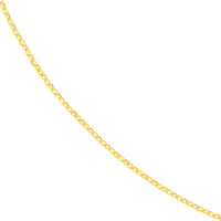 Load image into Gallery viewer, 14K Yellow Gold Or White Gold 0.8mm D/C Cable Chain Necklace with Spring Ring
