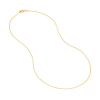 Load image into Gallery viewer, 14K Yellow Gold and White Gold 0.8mm D/C Cable Chain Necklace with Lobster Lock
