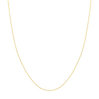 Load image into Gallery viewer, 14K Yellow Gold and White Gold 0.8mm D/C Cable Chain Necklace with Lobster Lock

