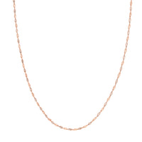 Load image into Gallery viewer, 14K Rose White Gold 2.10mm P/w Dorica Chain Necklace with 030 Ll Endcaps
