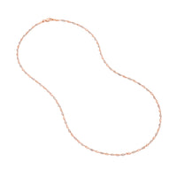 Load image into Gallery viewer, 14K Rose White Gold 2.10mm P/w Dorica Chain Necklace with 030 Ll Endcaps
