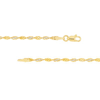 Load image into Gallery viewer, 14K 2.1mm Two-Tone Dorica Chain Necklace with Lobster Lock
