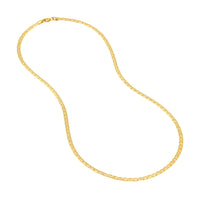 Load image into Gallery viewer, 14K Yellow Gold Or White Gold 3mm Mariner Chain Necklace with Lobster Lock
