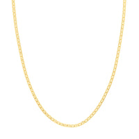 Load image into Gallery viewer, 14K Yellow Gold Or White Gold 3mm Mariner Chain Necklace with Lobster Lock
