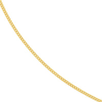 Load image into Gallery viewer, 14K Yellow Gold and White Gold 0.9mm Curb Chain Necklace with Spring Ring
