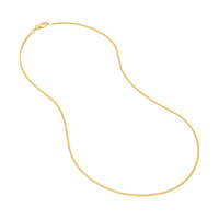 Load image into Gallery viewer, 14K Yellow Gold or White Gold 1.4mm Curb Chain Necklace with Lobster Lock
