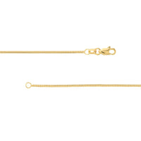 Load image into Gallery viewer, 14K Yellow Gold Or White Gold 1.1mm Franco Chain Necklace with Lobster Lock
