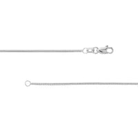 Load image into Gallery viewer, 14K Yellow Gold Or White Gold 1.1mm Franco Chain Necklace with Lobster Lock
