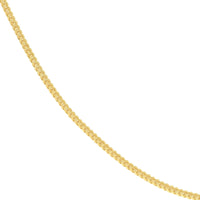 Load image into Gallery viewer, 14K Yellow Gold Or White Gold 1.1mm Franco Chain Necklace with Lobster Lock
