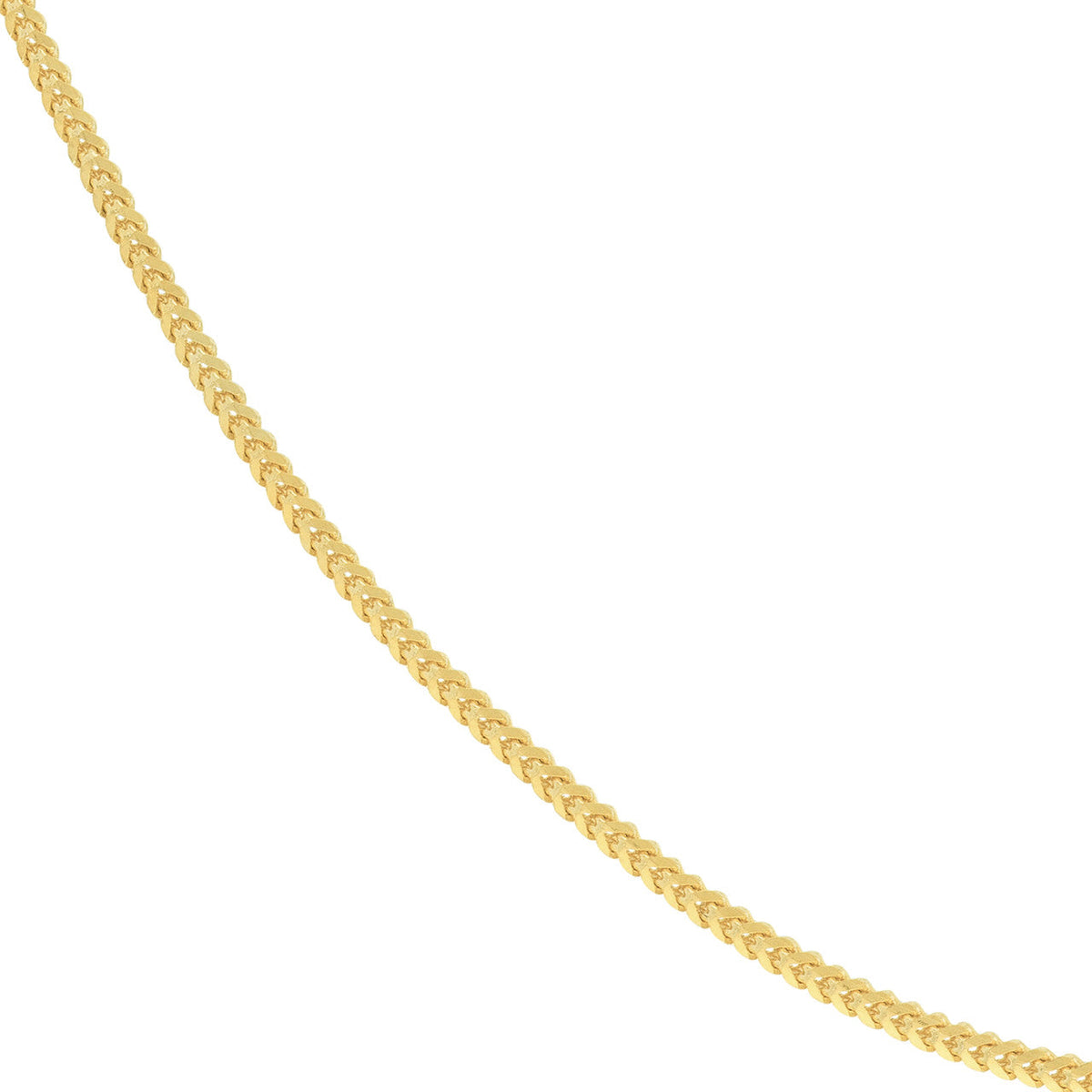 14K Yellow Gold Or White Gold 1.1mm Franco Chain Necklace with Lobster Lock