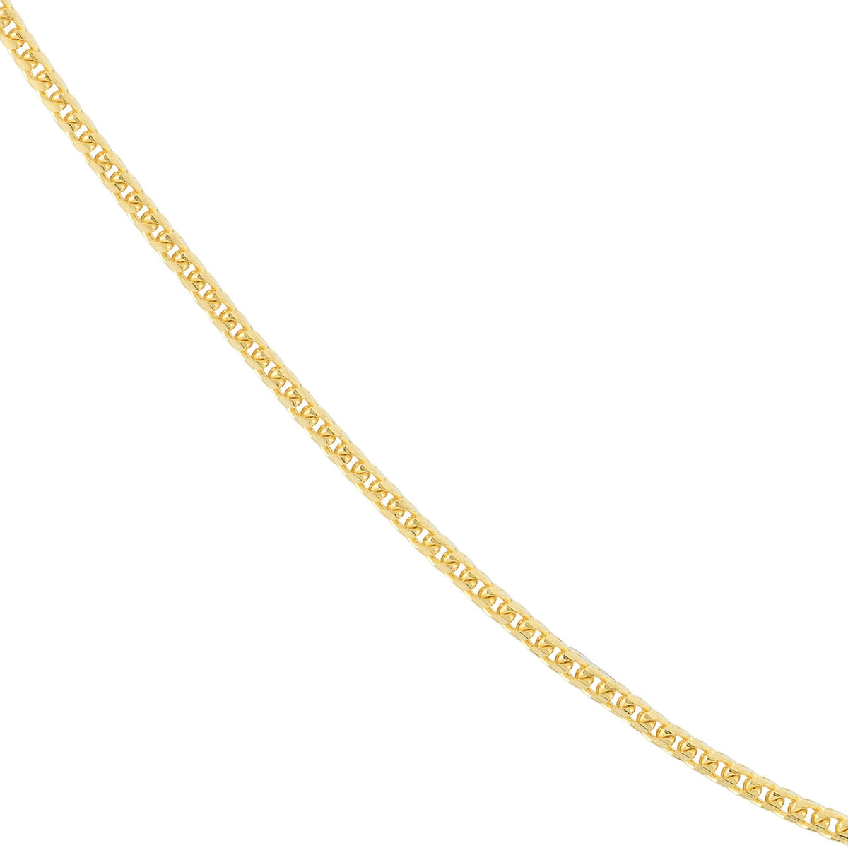 14K Yellow Gold or White Gold 1.2mm Franco Chain Necklace with Lobster Lock
