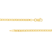 Load image into Gallery viewer, 14K Yellow Gold 2.70mm Open Curb Chain Necklace 070 Ll Endcaps
