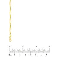 Load image into Gallery viewer, 14K Yellow Gold 2.70mm Open Curb Chain Necklace 070 Ll Endcaps
