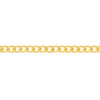 Load image into Gallery viewer, 14K Yellow Gold  2.70mm Open Curb Chain Bracelets 070 Ll Endcaps
