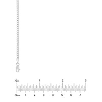 Load image into Gallery viewer, 14K White Gold 2.70mm Open Curb Chain Necklace 070 Ll Endcaps
