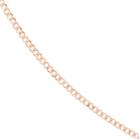 Load image into Gallery viewer, 14K  Rose Gold 2.70mm Open Curb Chain Necklace 070 Ll Endcaps

