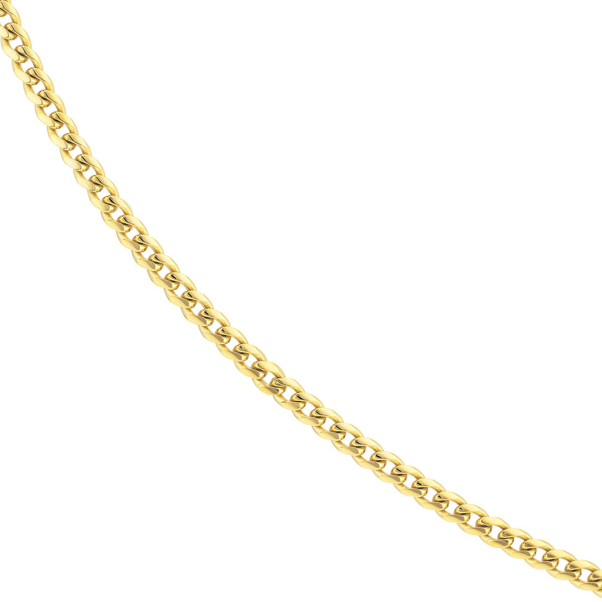Solid 14K Gold 5mm Miami Cuban Chain Necklace with Lobster Lock