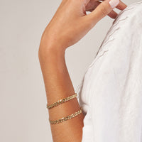 Load image into Gallery viewer, Solid 14K Gold 5mm Miami Cuban Chain Bracelet with Lobster Lock
