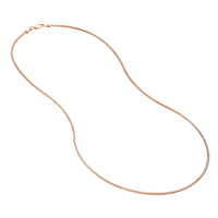 Load image into Gallery viewer, 14K Yellow Gold or White Gold or Rose Gold 1.4mm Snake Chain Necklace with Lobster Lock

